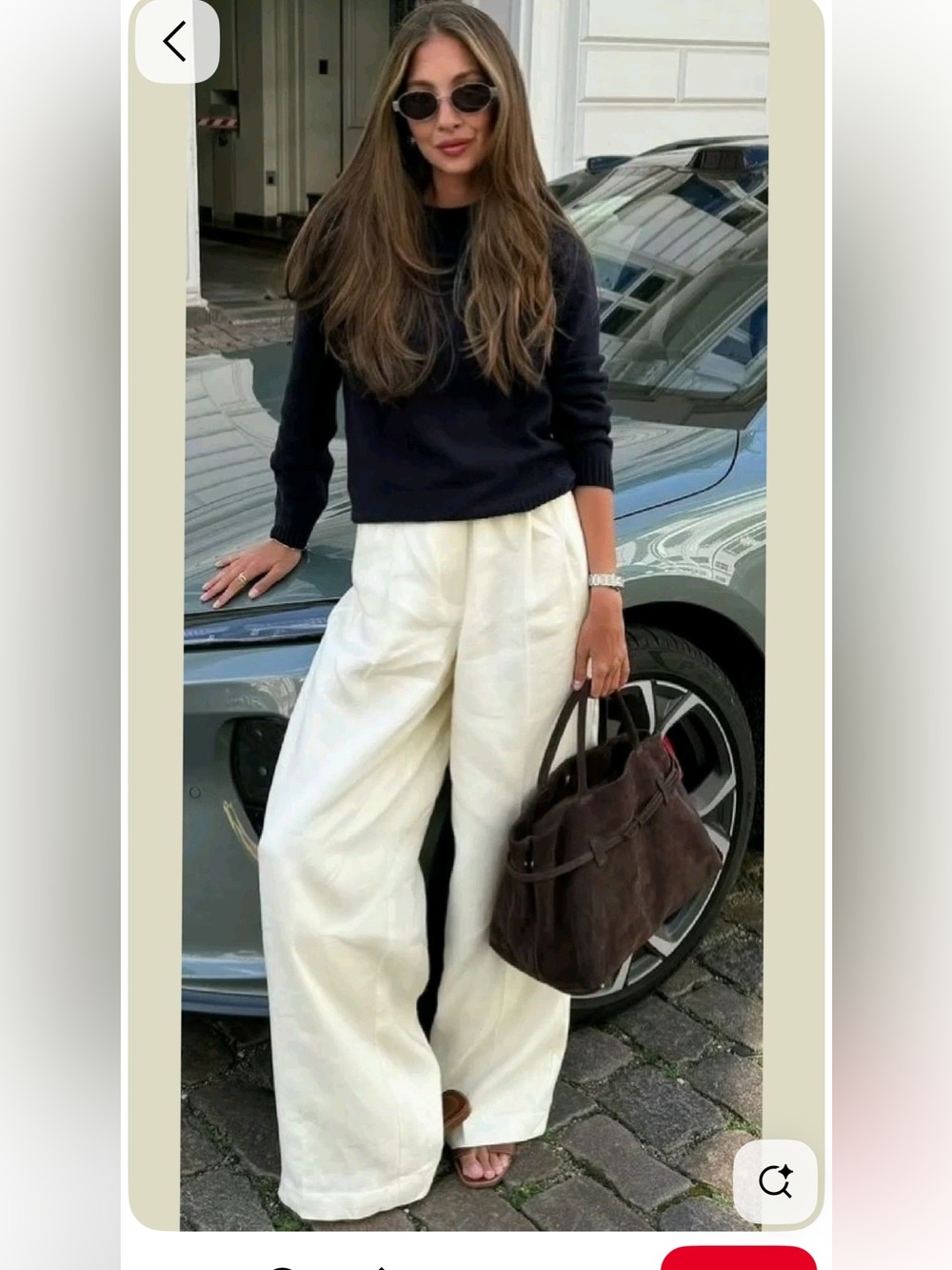 STAUD Luisa Wide Leg Pants in Ivory, Size 6 New with out Tag